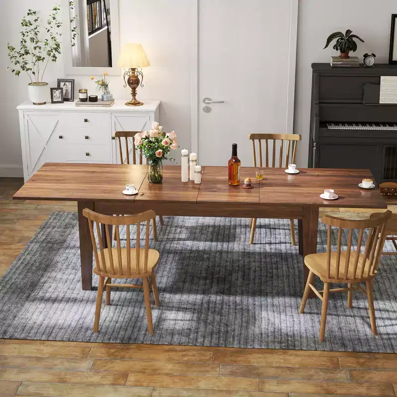 Rustic Extendable Rectangle Dining Table
