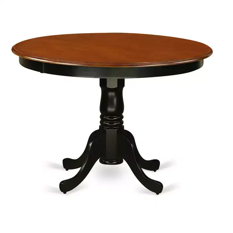 HomeStockRound Dining Table Set For 4 Kitchen Dining Pedestal Base Chairs 42x42 Inch