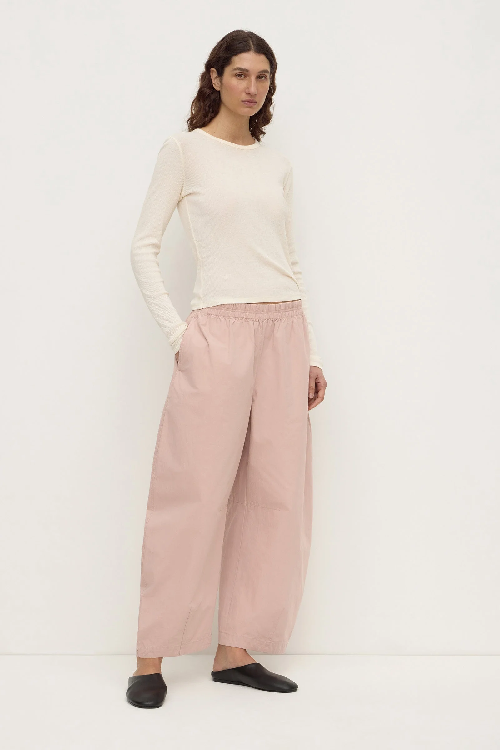 Pink Cotton Voluminous Barrel Leg Pant
