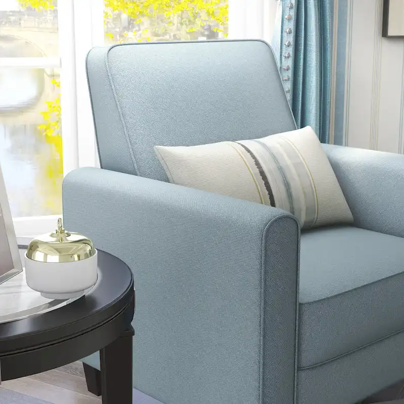 Traditional Fabric Welted Padded Recliner Chair