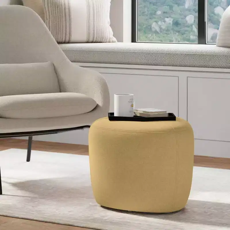 WyndenHall 18 Brea Contemporary Irregular Ottoman