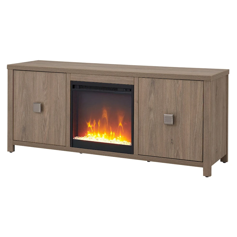 Juniper 58 TV Stand with Crystal Fireplace Insert