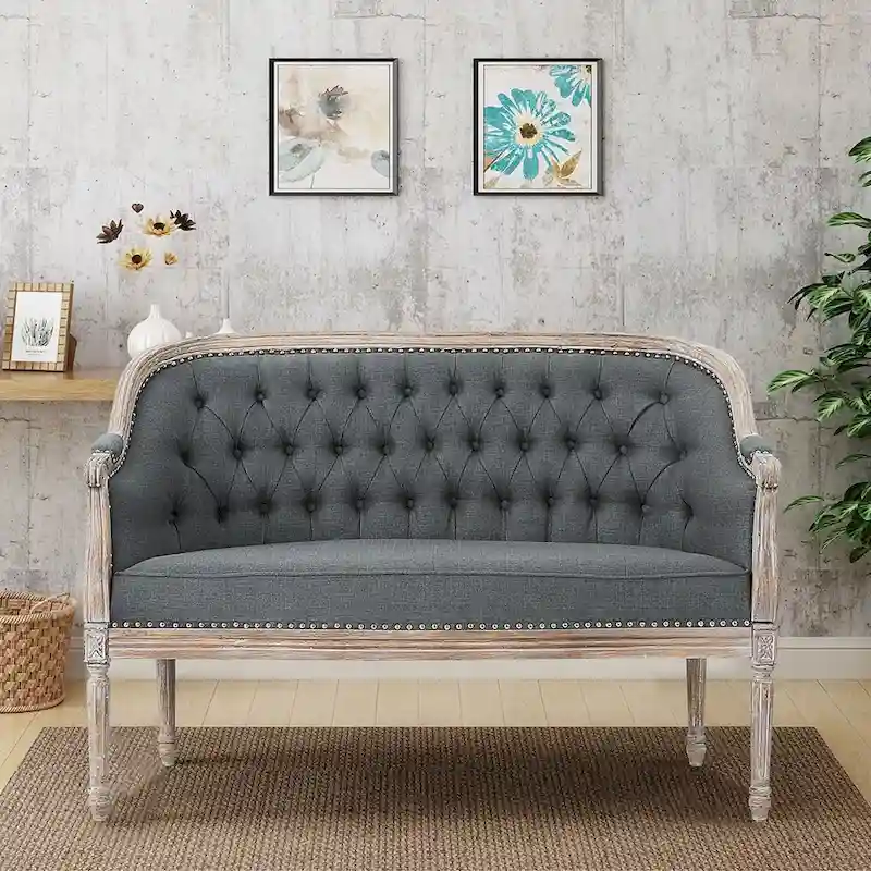 Faye Tufted Upholstered Loveseat by