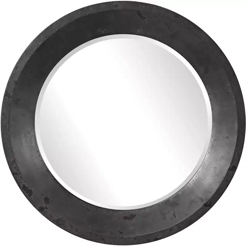 Uttermost Frazier Dark Gray 40 Round Oversized Wall Mirror