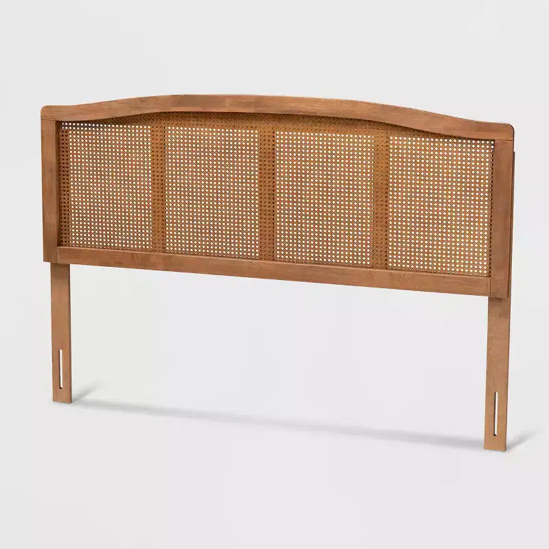 Marieke Wood Headboard Ash Walnut - Baxton Studio