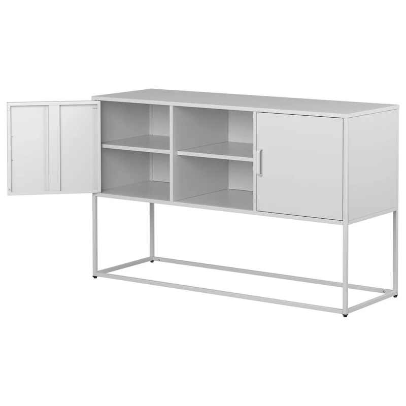 Sideboard Buffet Cabinet - Adjustable Feet, Anti-Tilt, Elegant Handle & Silent Magnetic Closure