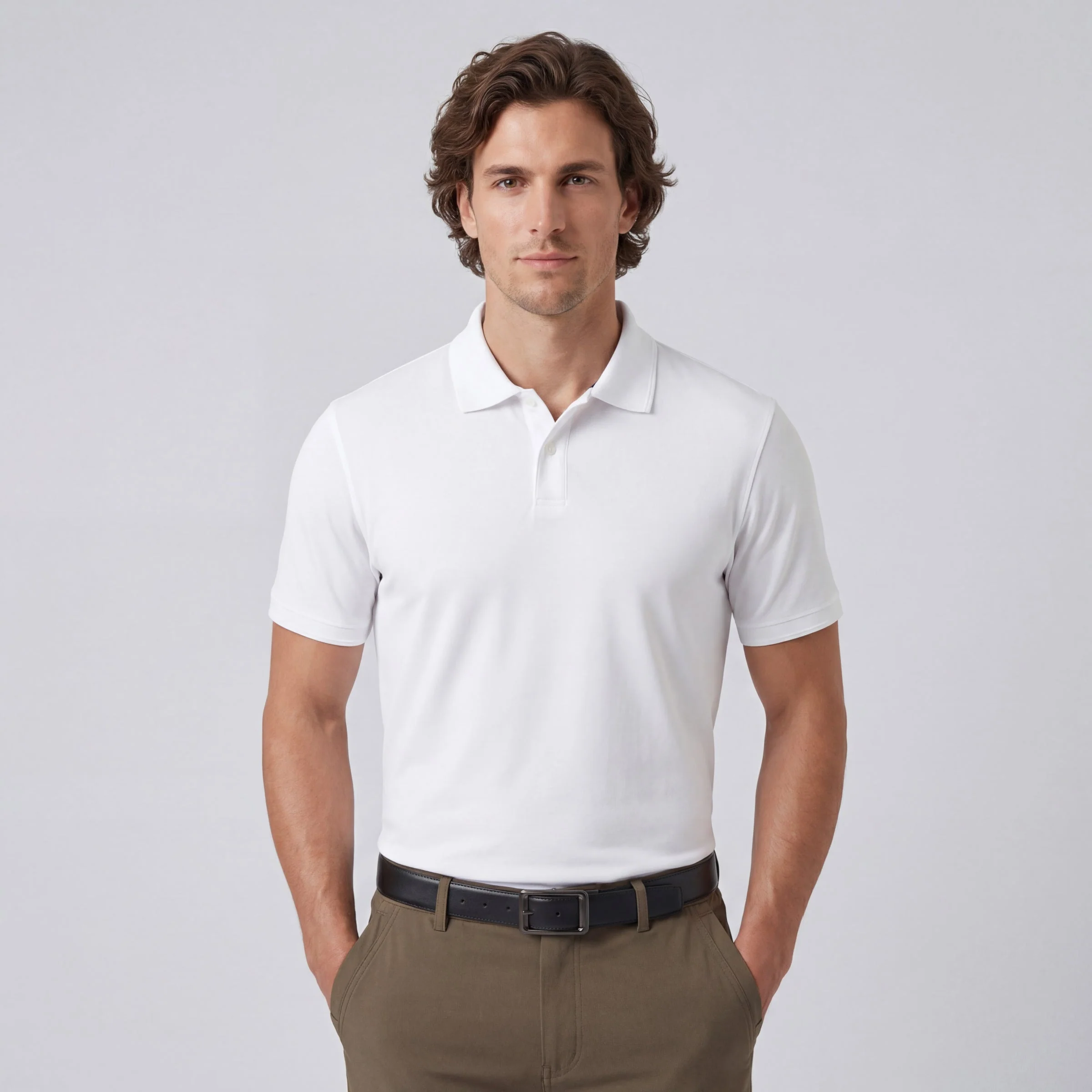 Piqué Polo - True White