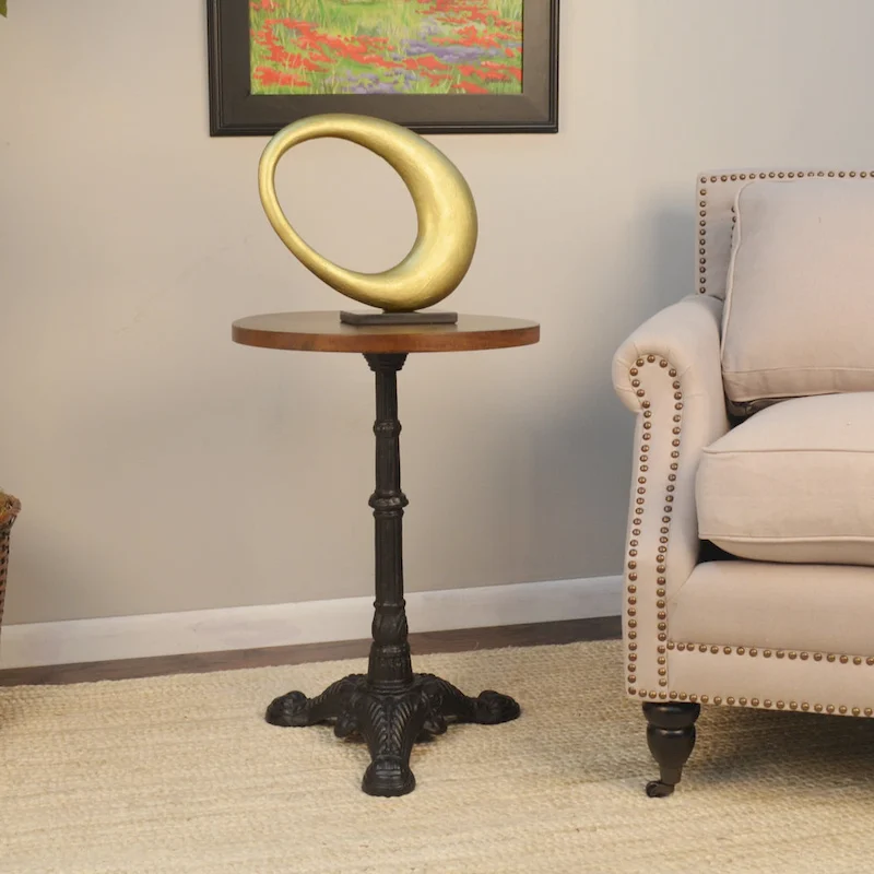 Carolina Living Brera Accent Table - Chestnut/Black