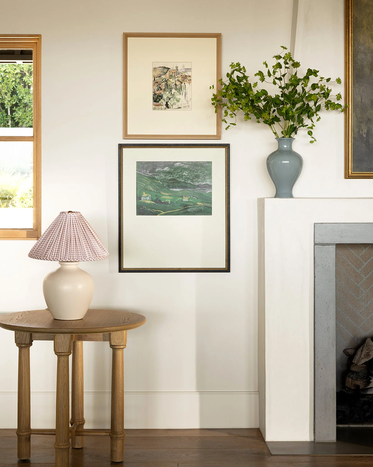 Modern Wood Side Table with Bold Design for Living Room