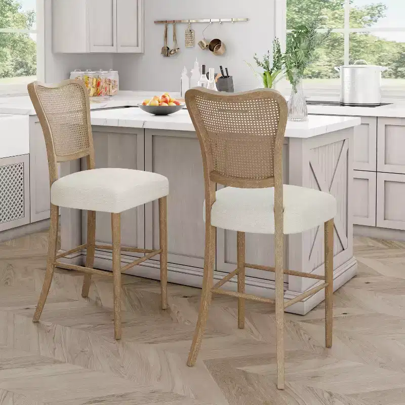 MAYEERTY Accent Chair with Legs, Upholstered Armsless Chairs Set of 2