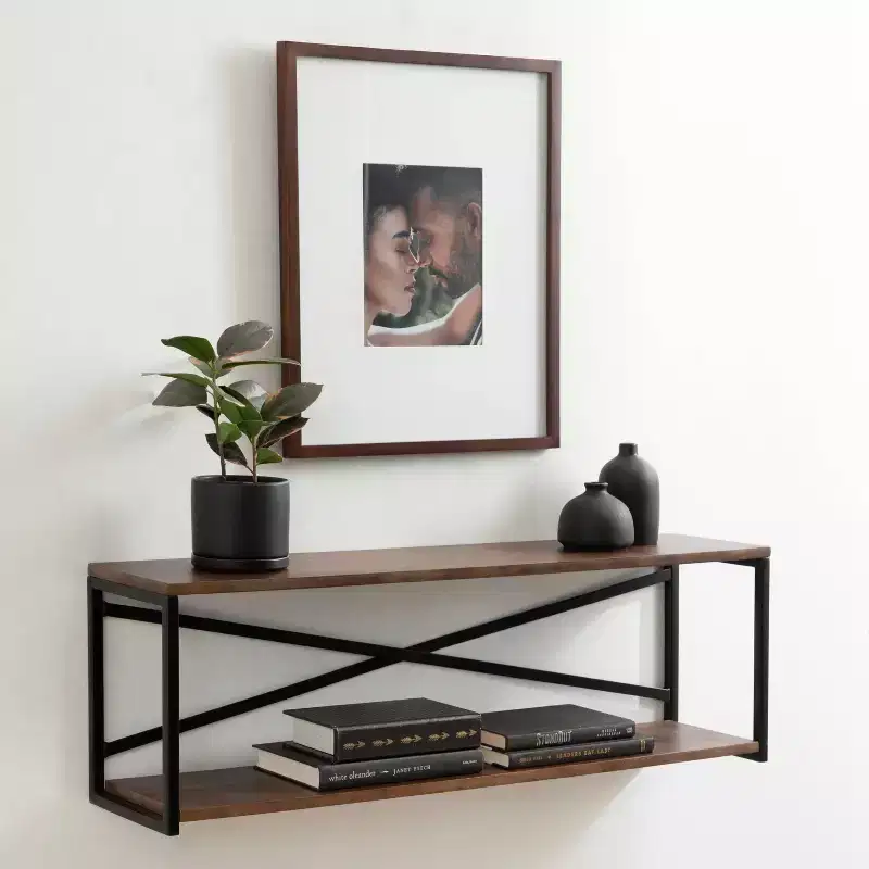 Tier Wall Shelf Brown/Black
