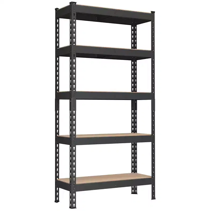 5-Tier Storage Shelves, Heavy Duty Metal Bookshelf, 176 lb Capacity, for Living Room, Office, Garage
