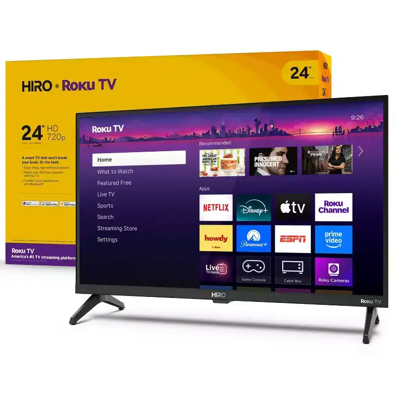 Hiro Roku TV 720p HD Smart TV Flat Screen LED Television with Roku TV and Dolby Audio for Streaming