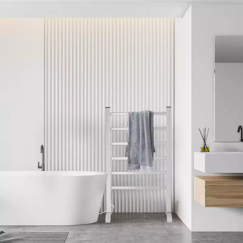 6-Bar Towel Warmer, Freestanding or Wall Mounted Bathroom Heater,Plug-in Towel Rack, IP56 Waterproof for Bathroom, Spa