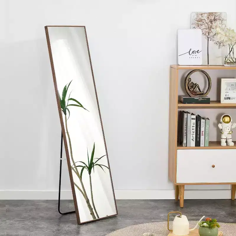 Full Length Mirror with Frame, Floor Standing, 58 x 15 Inches