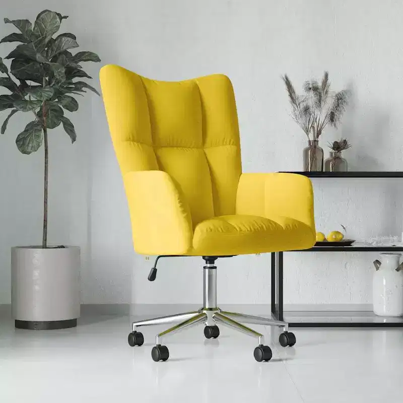 Relaxing Chair Light Gray Velvet
