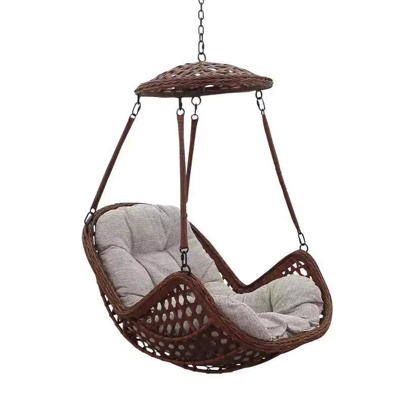 Courtyard Casual Princeton Hanging Basket - Brown Steel frame with solution dyed Poly fabric