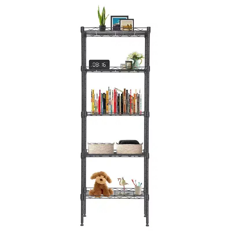 5-Tier Wire Shelving Unit with Adjustable Shelves, Metal, Multi-Use