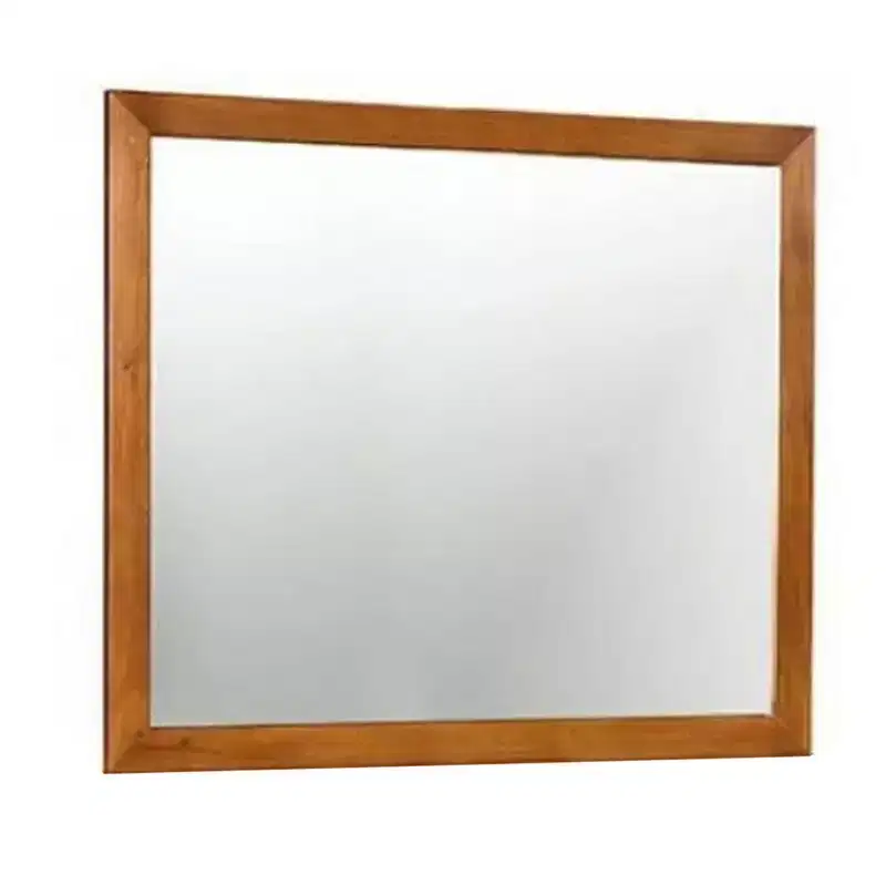 Mid Cent Modern Mirror, Oak Finish