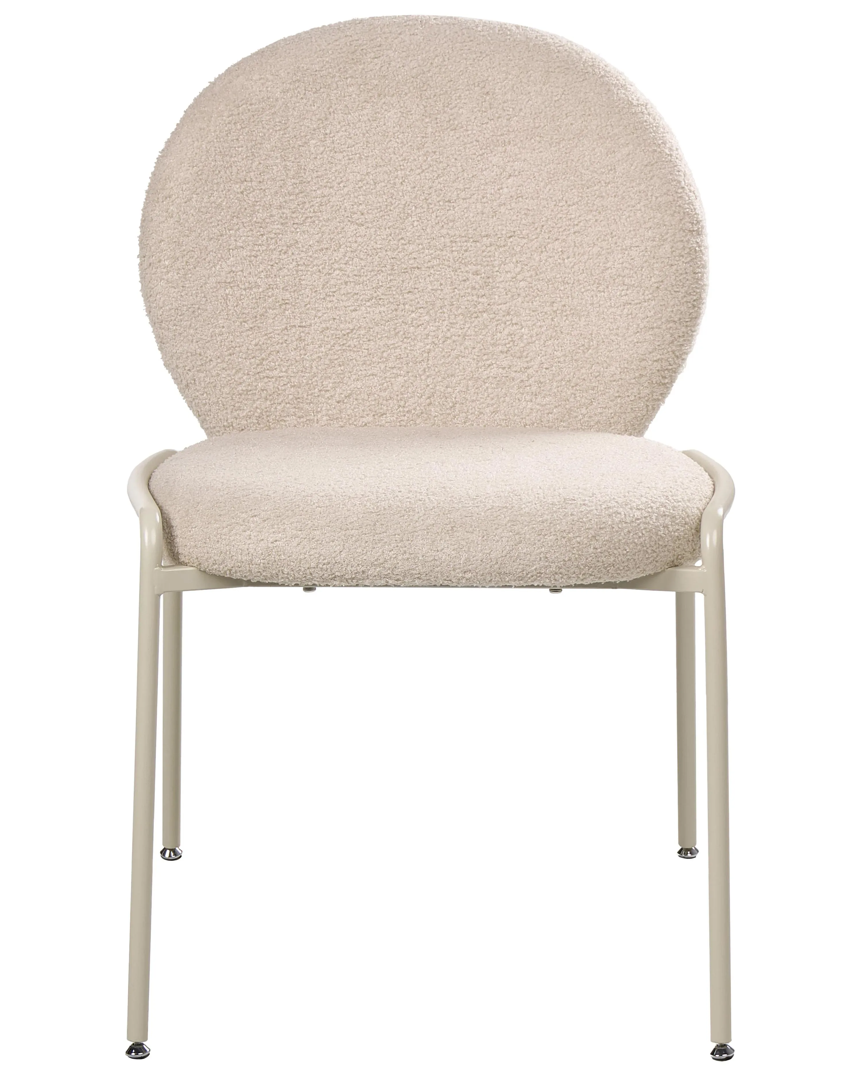 Set di 2 sedie Bouclé Beige chiaro
