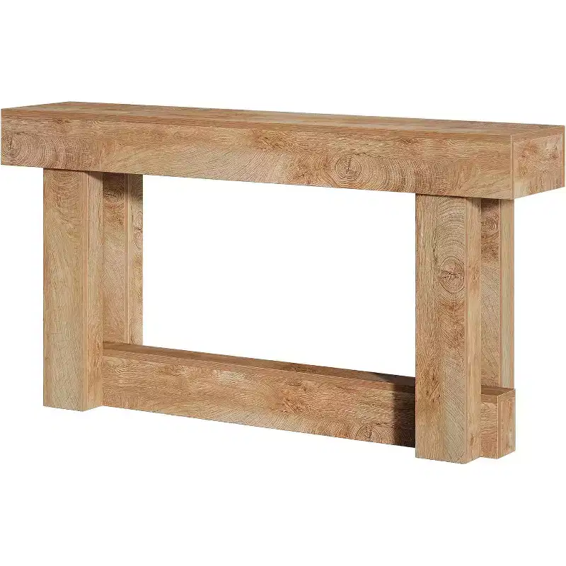 62.99-Inch Wood Console Table, 2-Tier Narrow Long Farmhouse Entryway Table
