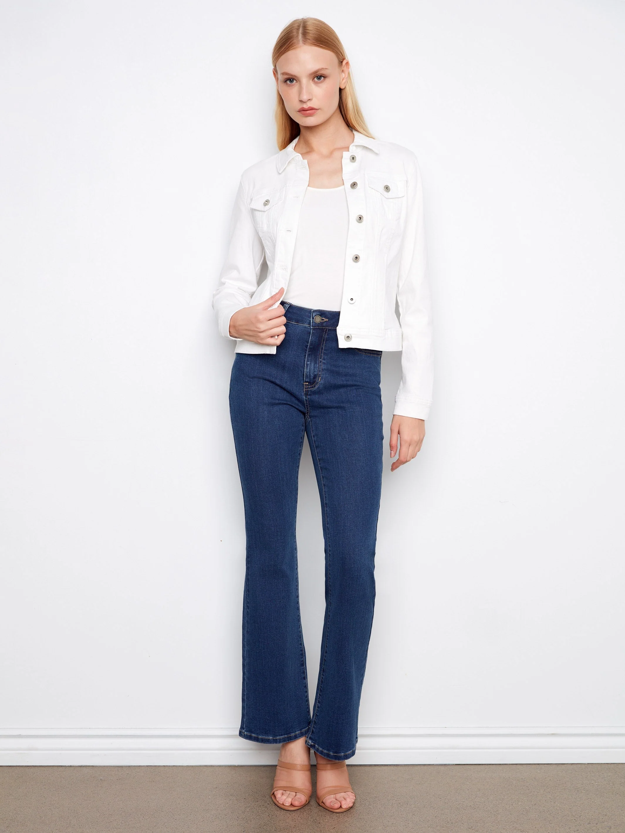 Stretch Denim Jacket - White