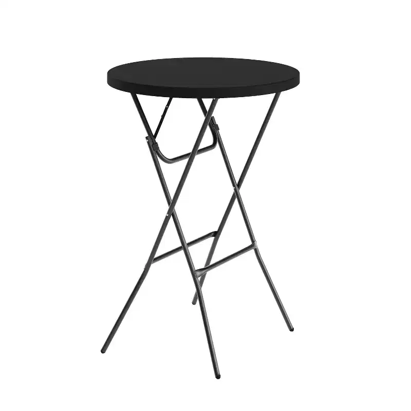 Flash Furniture 2.6-Foot Round Plastic Bar Height Folding Table