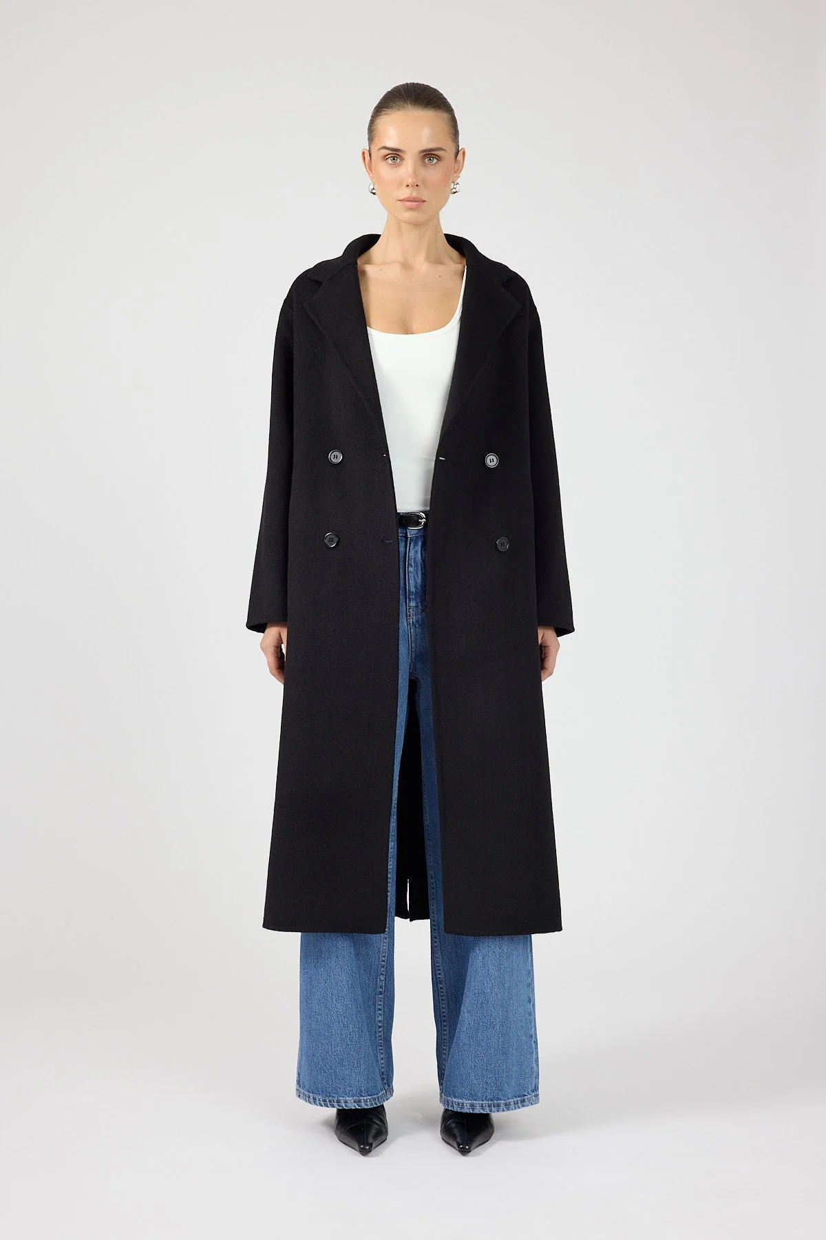 Long Line Coat Black