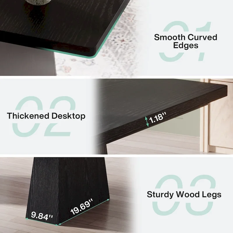 63 Inches Modern Executive Office Desk Large Computer Conference Table