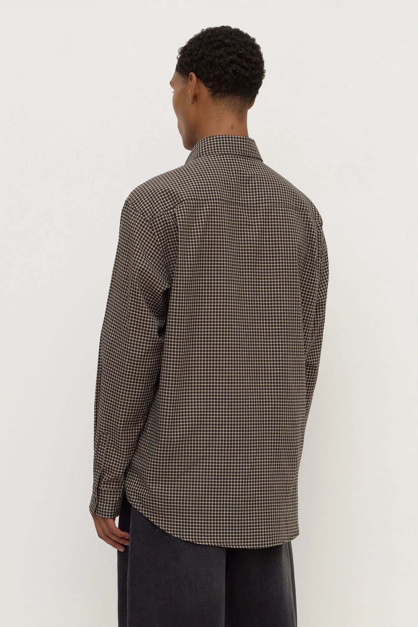 Brown Black Check Long Sleeve Shirt II