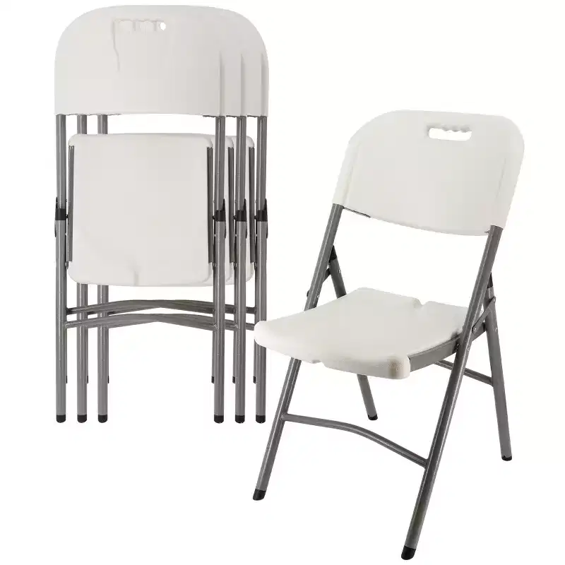 Elama 4 Piece Stackable Folding Chair Set for Indoor and Outdoor