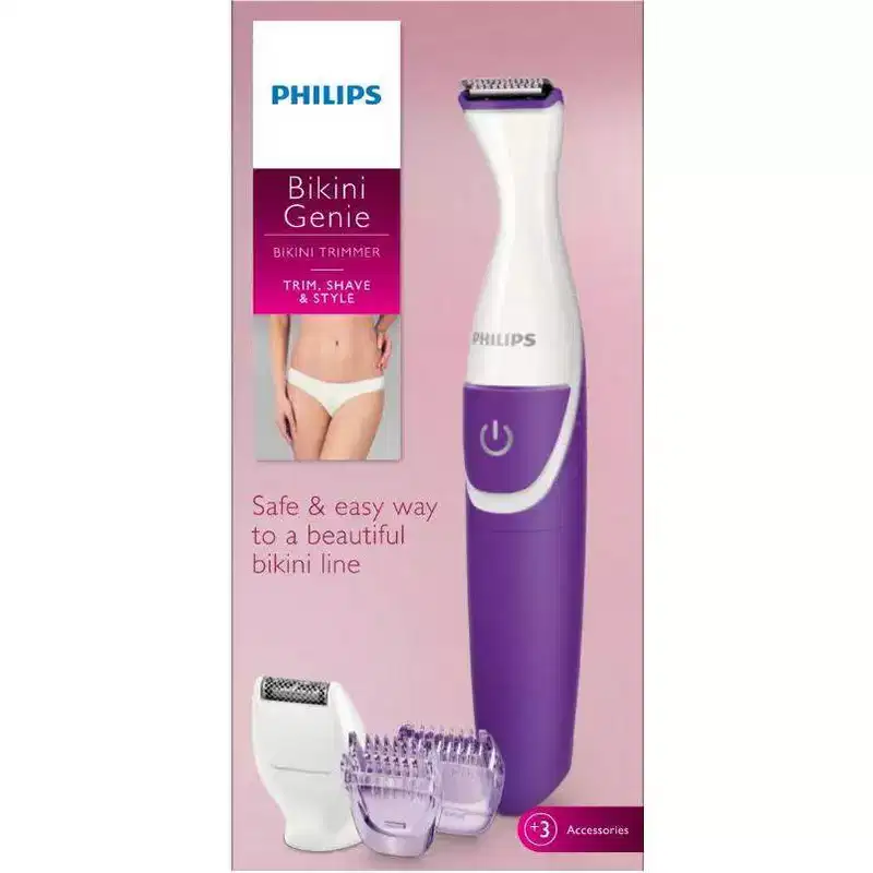 Philips Women's Bikini Electric Trimmer: Attachment Combs, Precision Detailer, Battery Powered, Foil Shaver