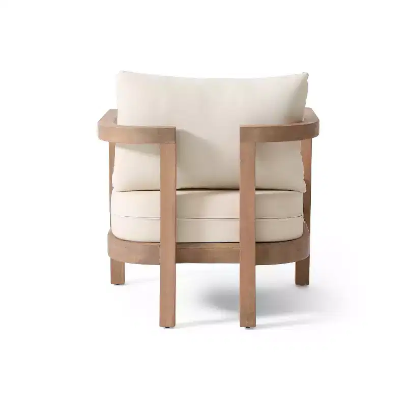 TUYOHW Boho Style Patio Accent Chairs,Set of 1/2,Outdoor Acacia Conversation seat for Porch,Garden & Backyard,400lbs Capacity