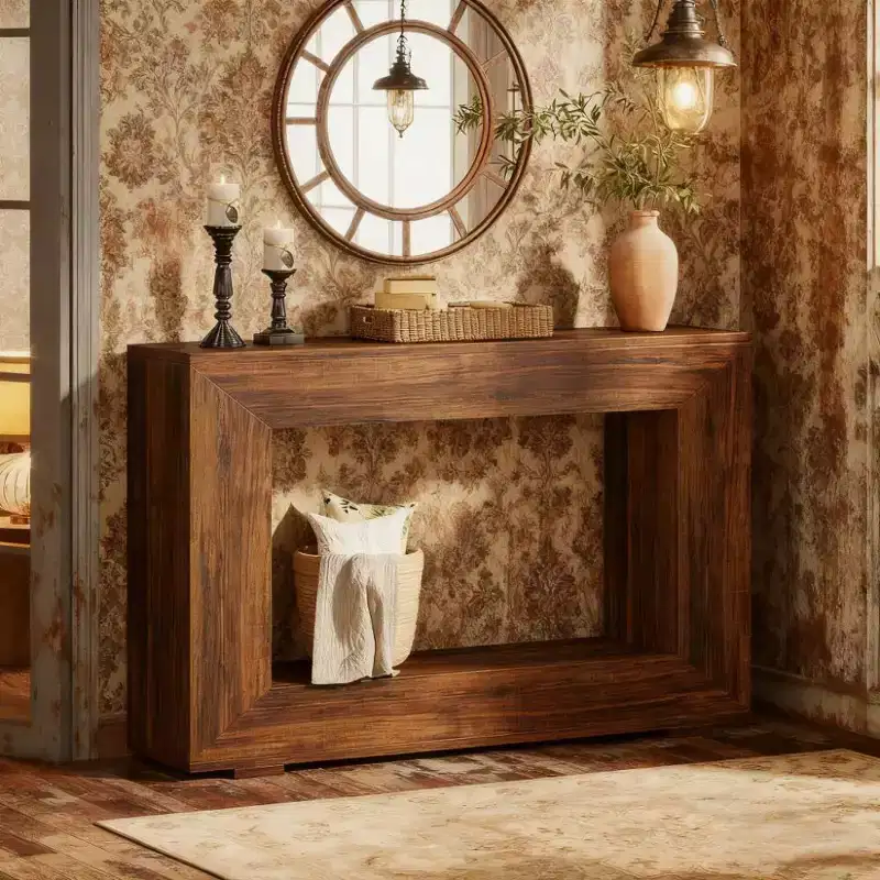 Wood 4-Tier End Table, 33.46