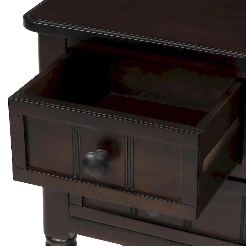 3-Drawer Console Table with Bottom Shelf