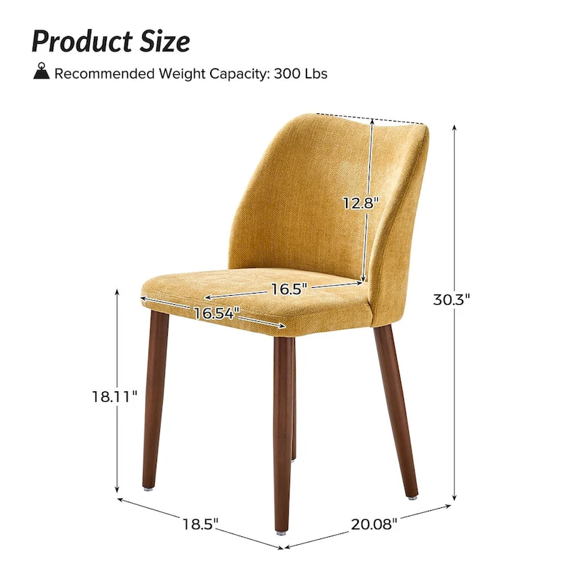 Melisa Upholstered Solid Wood Dining Chair Set of 6 by HULALA HOME
