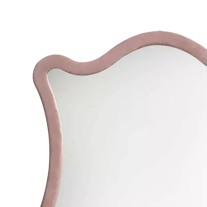 Dresser Mirror Pink Velvet