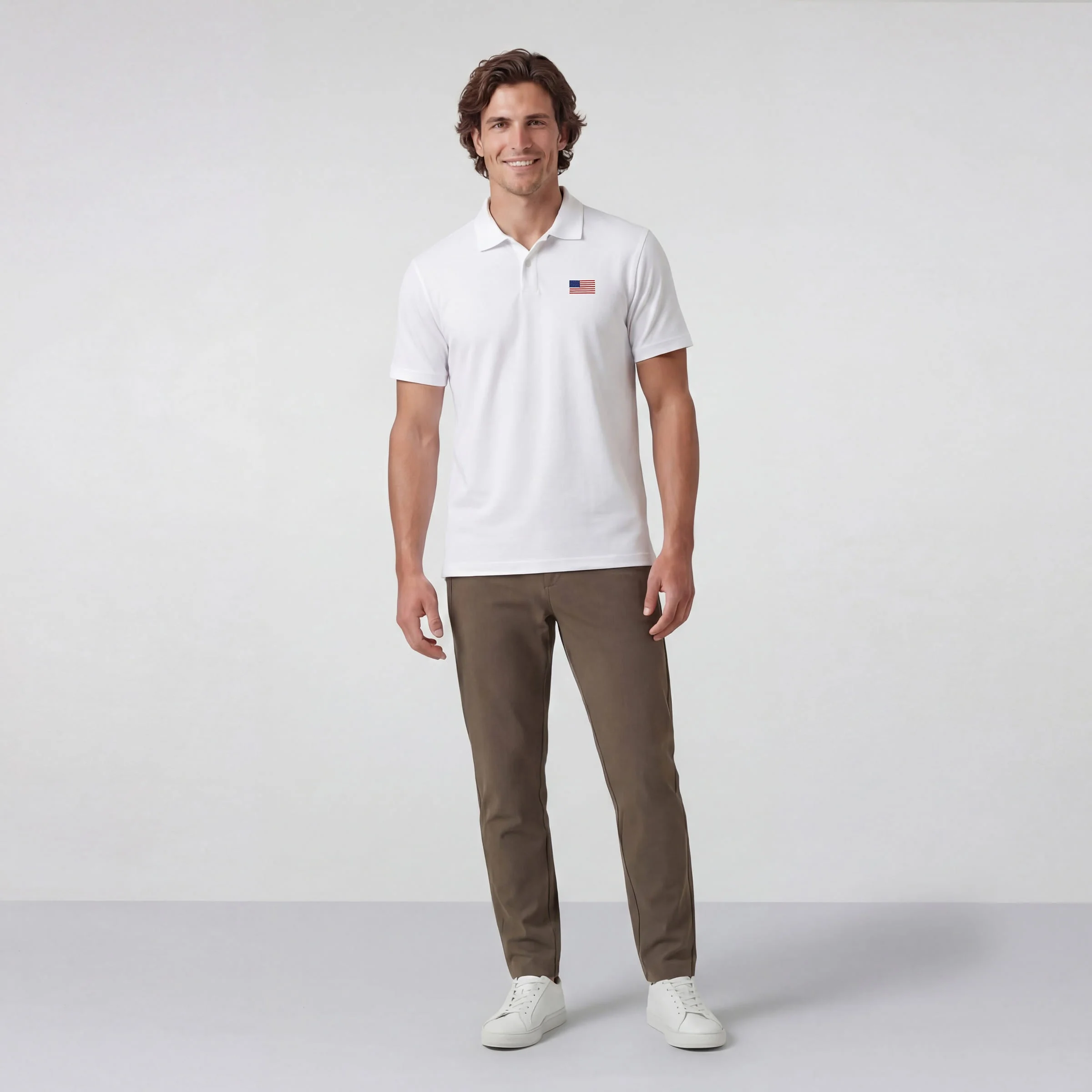 Piqué Polo - USA Flag