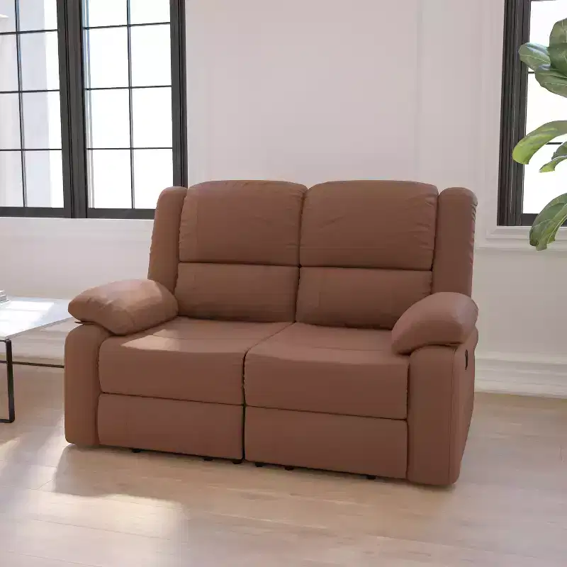 Flash Furniture Harmony Series Loveseat with Two Built-In Recliners