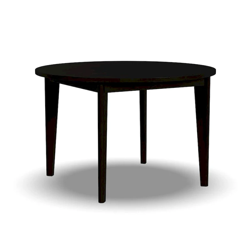 Black Round Dining Table, Wood, Seats 4