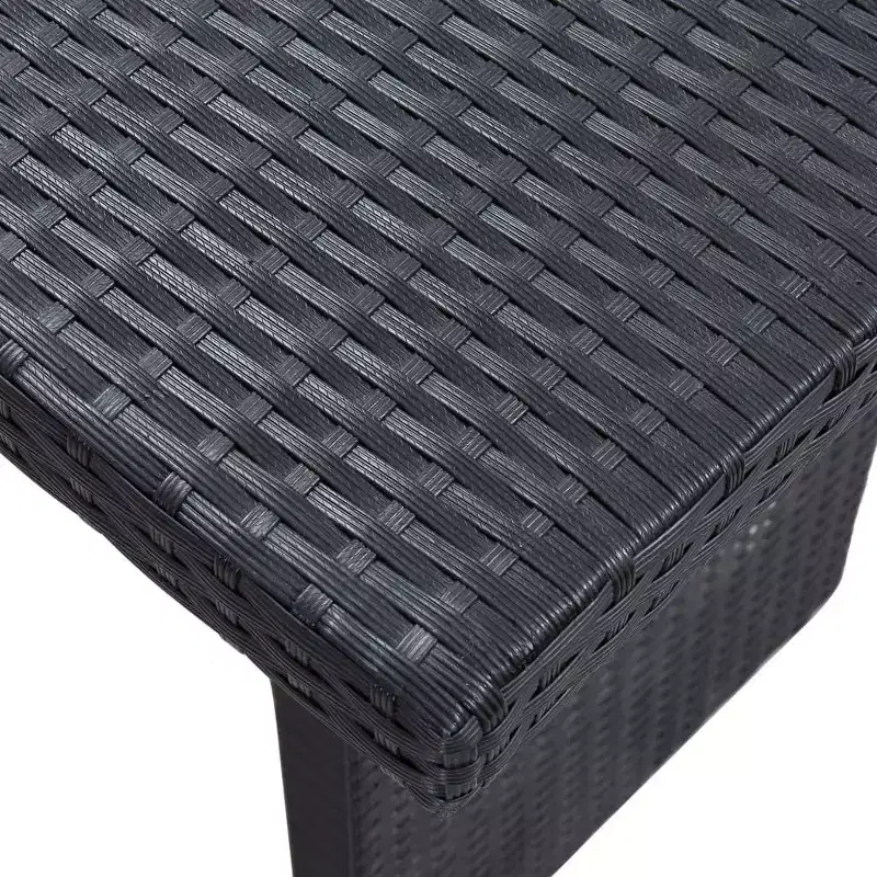 vidaXL Patio Sofa Set Set of 3 Black PE Rattan 3-Piece Set