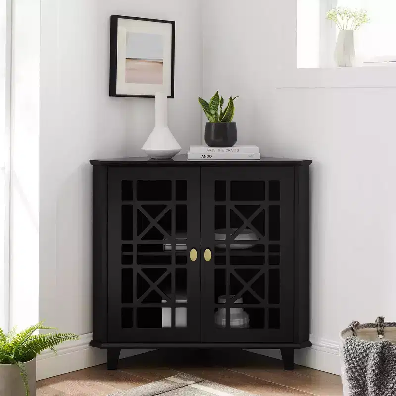 MDF Corner Accent Cabinet 30''H x 32.25''W x 16.75''D