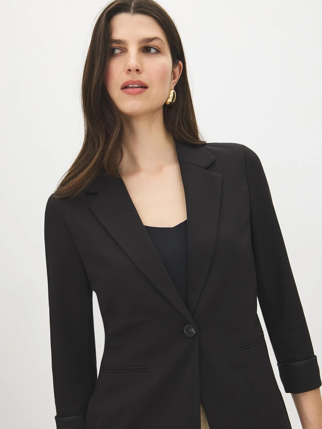 Cuffed Sleeve Blazer