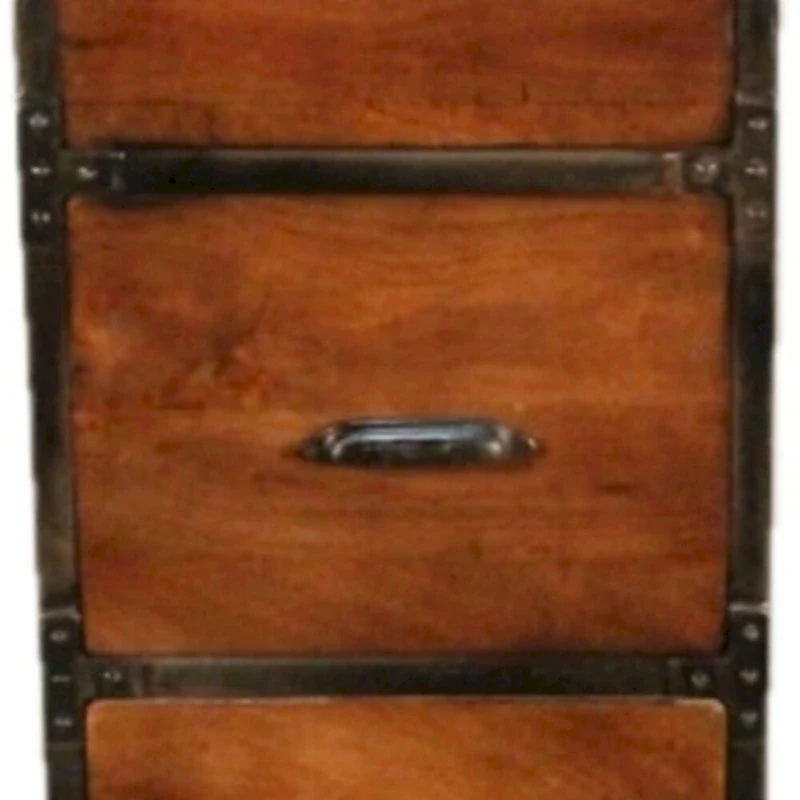 AA Warehousing Rustic Handmade Solid Wood 4-drawer Cabinet