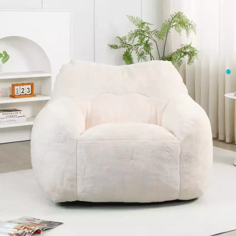 Bean Bag Chair, Bean Bag Sofa Chair with Armrests Stuffed High-Density Foam, Lazy Sofa Comfy Chairs BeanBag Chair for Adults