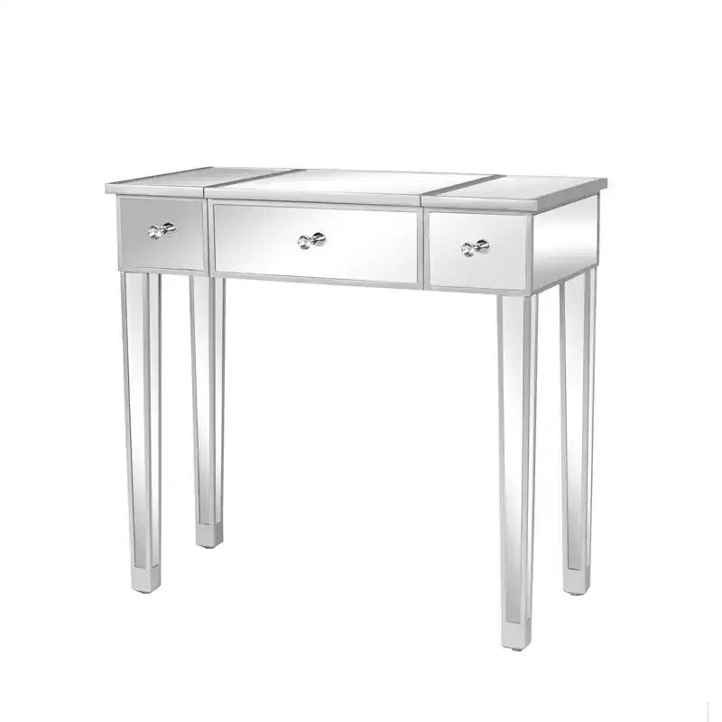 Karl Home Glass Top Armoire Desk