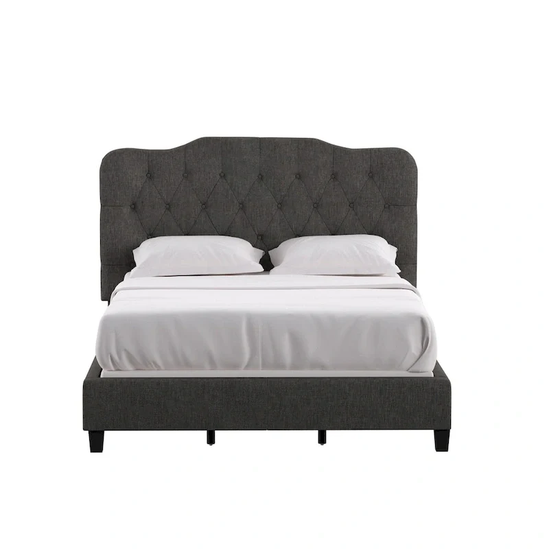 Ginny Adjustable Diamond-tufted Camel Back Bed by iNSPIRE Q Classic