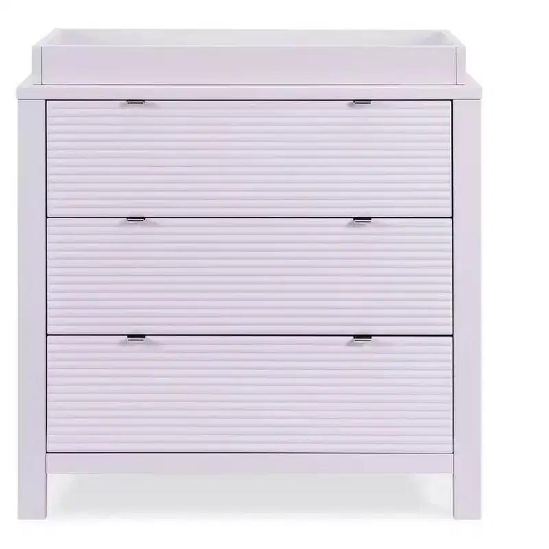3 Drawer Dresser with Changing Top, Lilac