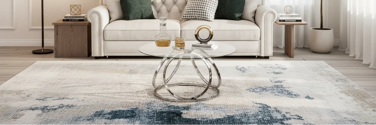 Contemporary Glass Top Round Coffee Table