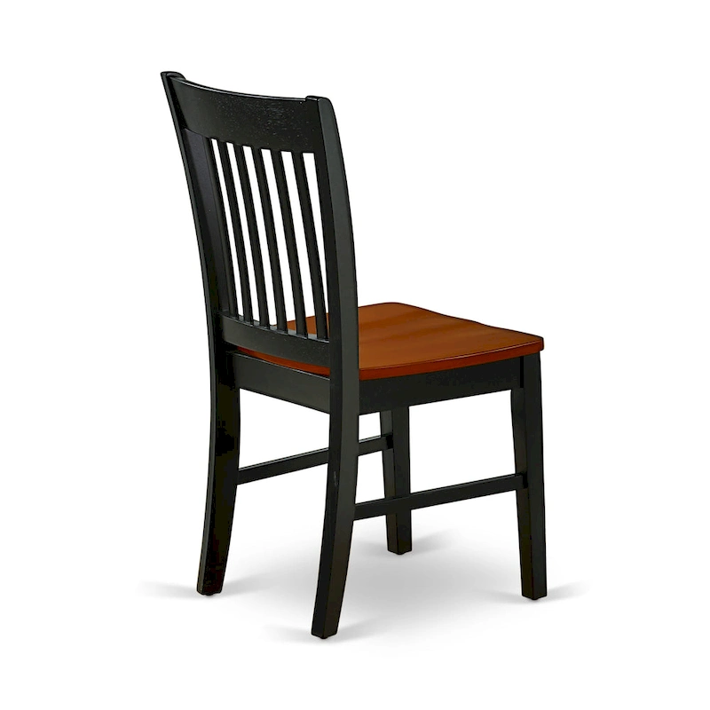 East West Furniture Dining Set- a Rectangle Dining Table and Kitchen Chairs, Black & Cherry (Pieces Option)